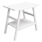 Dulap de baie cu design din lemn de tec recuperat cu blat și suport alb - Crina Viadurini