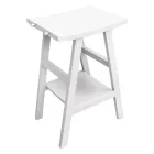 Dulap de baie de design din tec natural cu blat alb mat și suport - Raomi Viadurini