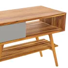 Dulap de baie din lemn de tec gri recuperat cu sertar gri - Benoit Viadurini