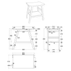 Dulap de baie din lemn de tec galben cu blat semi-curbat și poliță convenabilă - Crina Viadurini