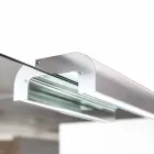 Dulap de baie modern suspendat cu raft pentru chiuvete și oglindă design - Michele Viadurini