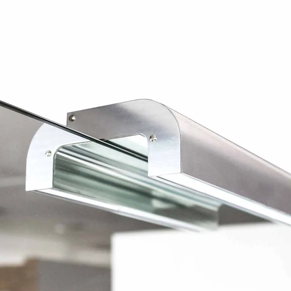 Dulap de baie modern suspendat cu raft pentru chiuvete și oglindă design - Michele Viadurini