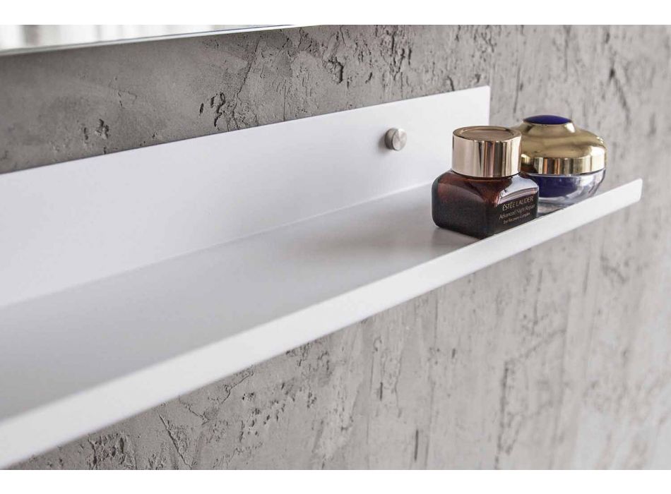 Dulap de baie modern suspendat cu raft pentru chiuvete și oglindă design - Michele Viadurini
