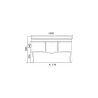 Dulap de baie de o singură culoare cu lavoar din ceramică albă - Candy Viadurini