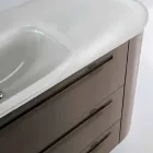 Dulap suspendat de baie cu 3 sertare + 2 uși din lemn Fermă integrată, integrată Viadurini