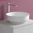 Dulap suspendat pentru baie cu chiuvetă rotundă pe blat, design modern - Dumbo Viadurini