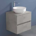 Dulap suspendat pentru baie cu chiuvetă rotundă pe blat, design modern - Dumbo Viadurini