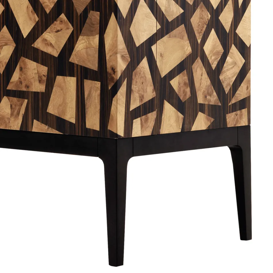 Grilli Zarafa dulap cu 2 usi de design realizat in Italia din lemn de abanos Viadurini