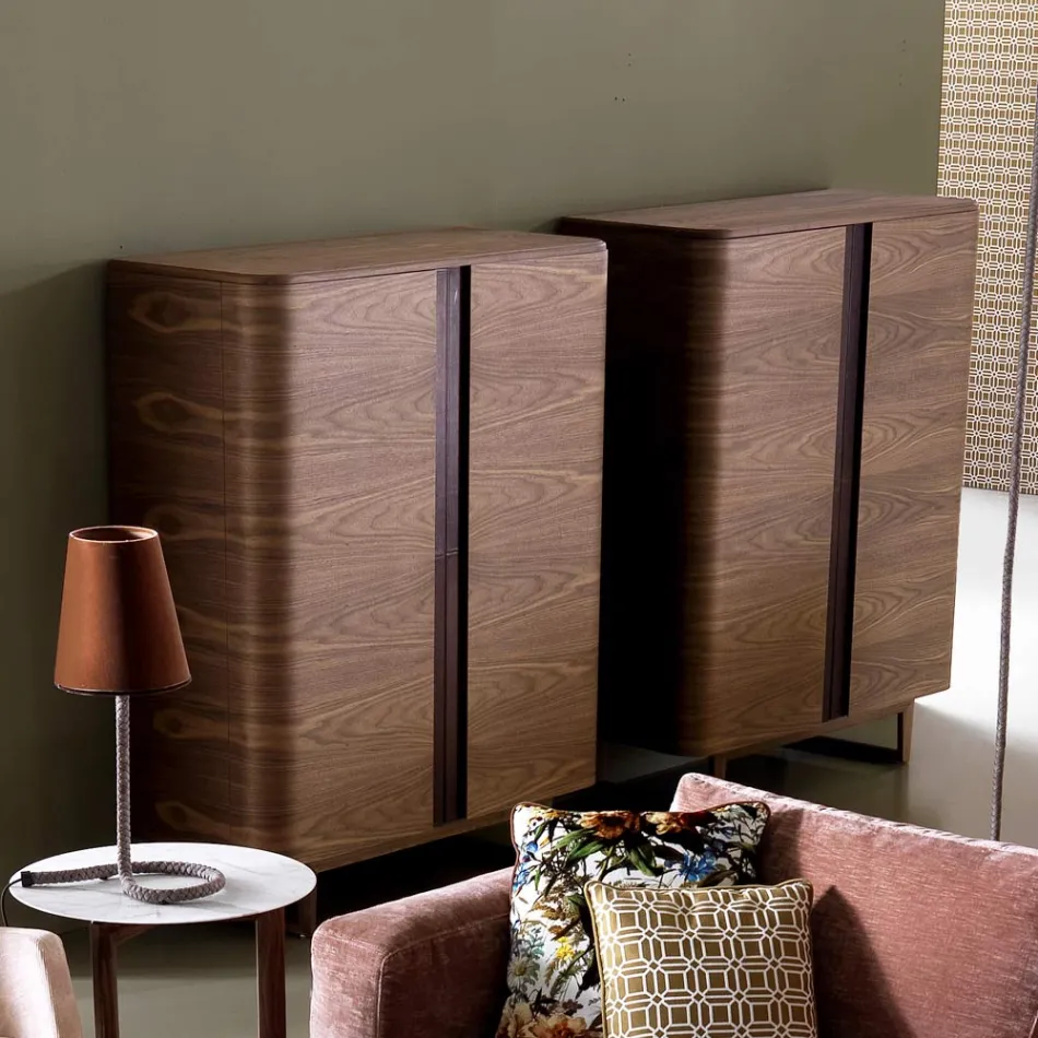 Design cabinet din lemn masiv de 2A Grilli din York, fabricat în Italia Viadurini