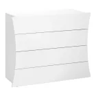 Sertar Alb Mobil 4 Sertare Design din Lemn Durabil - Sabine Viadurini