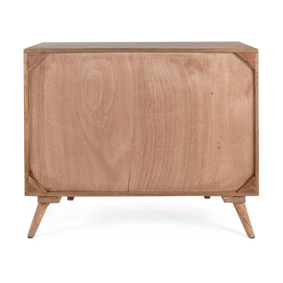 Comodă din lemn Sheesham Design cu 3 sertare Homemotion - Fregene Viadurini