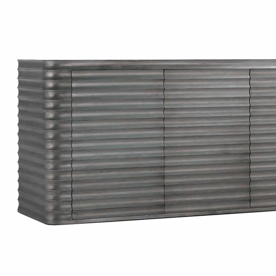 Mobil cu 4 usi din lemn de design turnate, L230xP49 cm, Dana Viadurini