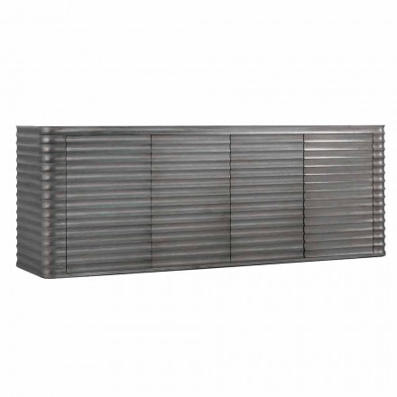 Mobil cu 4 usi din lemn de design turnate, L230xP49 cm, Dana Viadurini