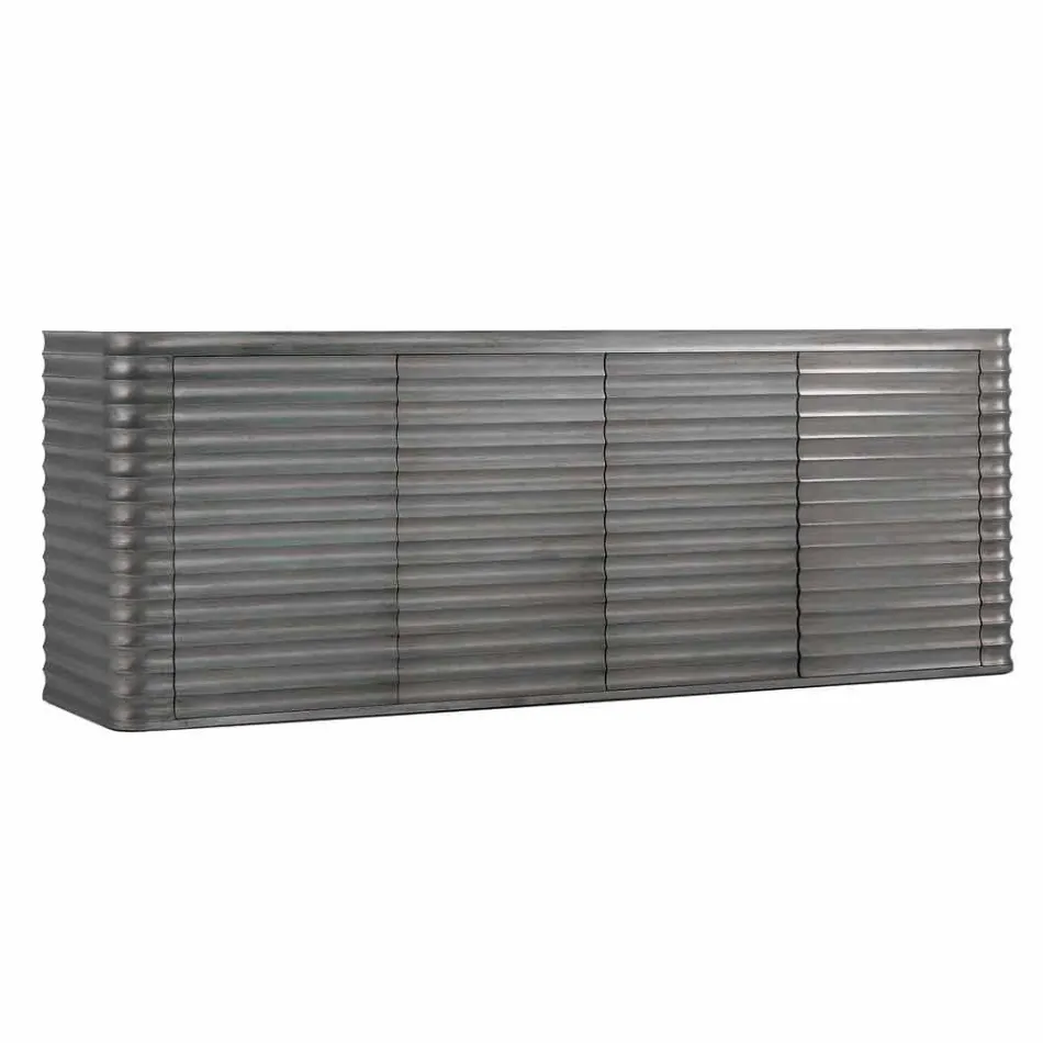 Mobil cu 4 usi din lemn de design turnate, L230xP49 cm, Dana Viadurini