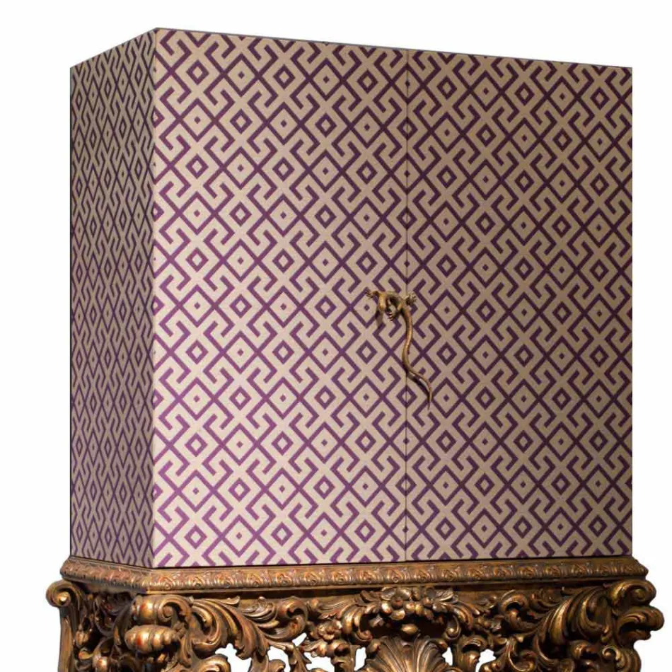 de lux de design sculptat din lemn pe bază de telefonie mobilă, a făcut în Italia, Sam Viadurini