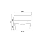 Dulap Lăcuit Lucios cu Două Sertare și Lavoar Made in Italy - Candy Viadurini