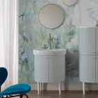 Dulap cu Lavoar Ceramic și 2 Uși Sky Blue - Candy Viadurini