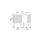 Dulap cu Lavoar Ceramic și 2 Uși Sky Blue - Candy Viadurini