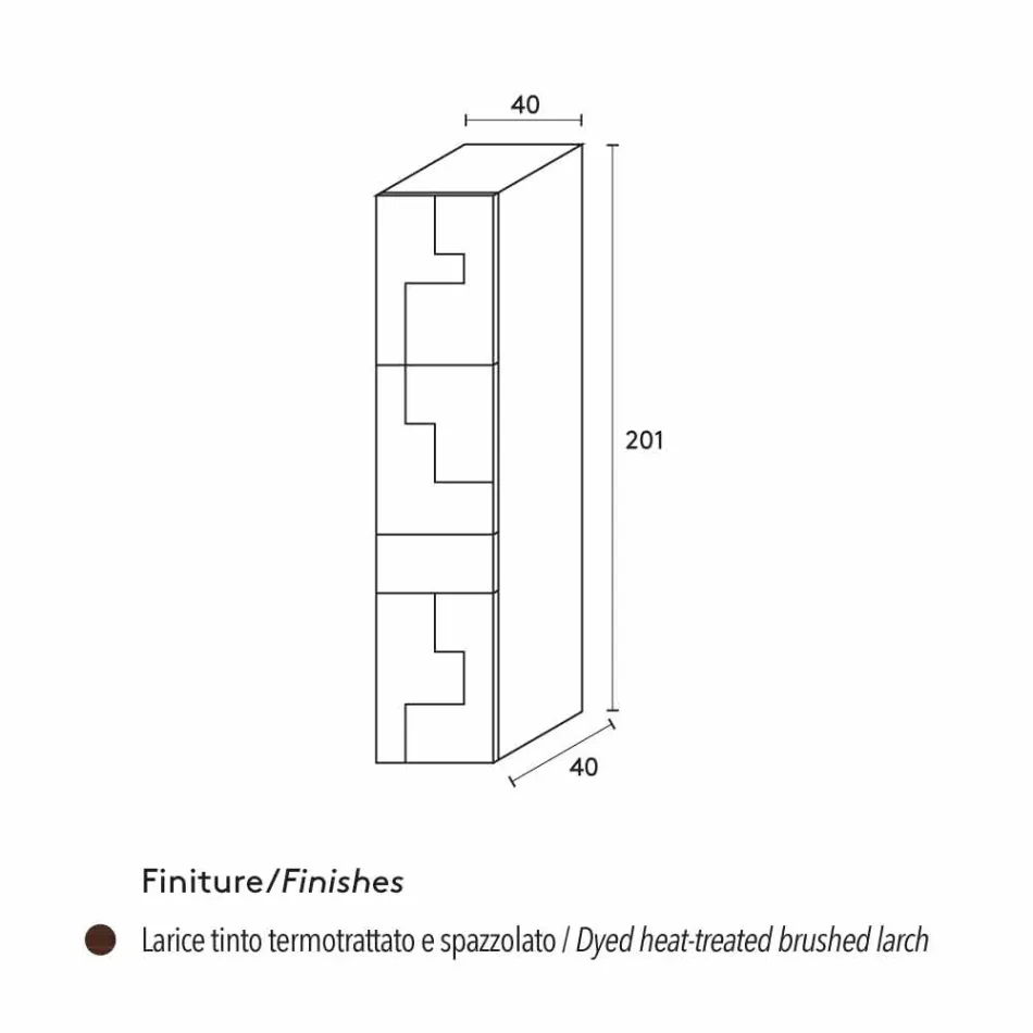 coloană Cabinet în Azalea larice periat Viadurini