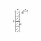 container Baie mobilă cu 4 compartimente, L300x H1400 mm, Adelia Viadurini