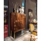 container mobil modern cu 4 usi din lemn de abanos lustruit Ada Viadurini