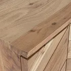 Bufeta mobila din lemn de salcam 3 usi design etnic Homemotion - Carla Viadurini