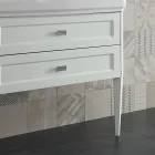 Dulap de baie cu doua sertare si lavoar din ceramica Made in Italy - Roma Viadurini