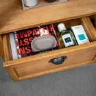 Dulap de baie de sine stătător din Teak cu două sertare - Frangipani Viadurini