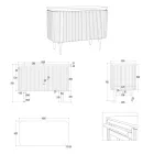 Dulap de baie din lemn masiv de tec și mahon realizat manual - Heliconia Viadurini