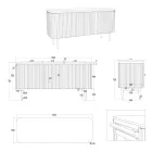 Dulap de baie din lemn masiv de tec și mahon realizat manual - Heliconia Viadurini