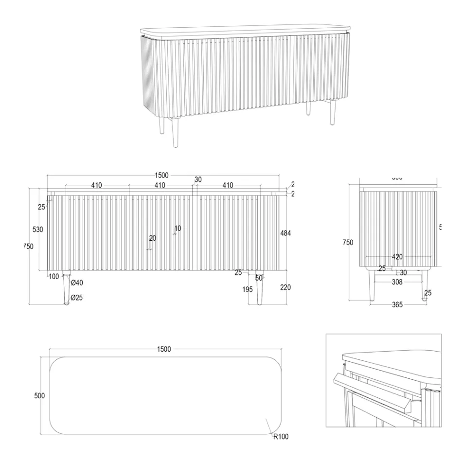 Dulap de baie din lemn masiv de tec și mahon realizat manual - Heliconia Viadurini