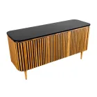 Dulap de baie din lemn masiv de tec și mahon realizat manual - Heliconia Viadurini