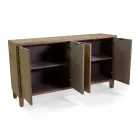 Dulap de interior cu 4 uși cu furnir MDF și picioare de brad - Tempesta Viadurini