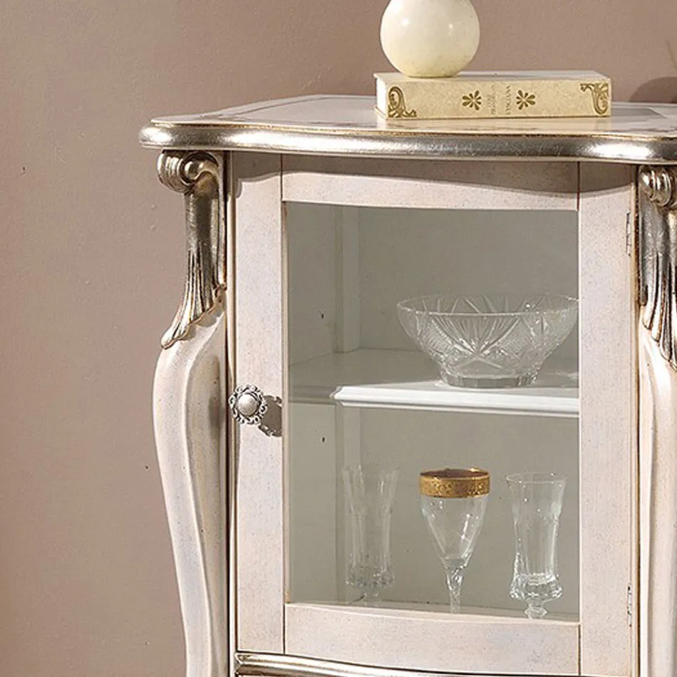 Mobilier clasic de sufragerie cu 1 usa din sticla sau lemn fabricat in Italia - Londra Viadurini