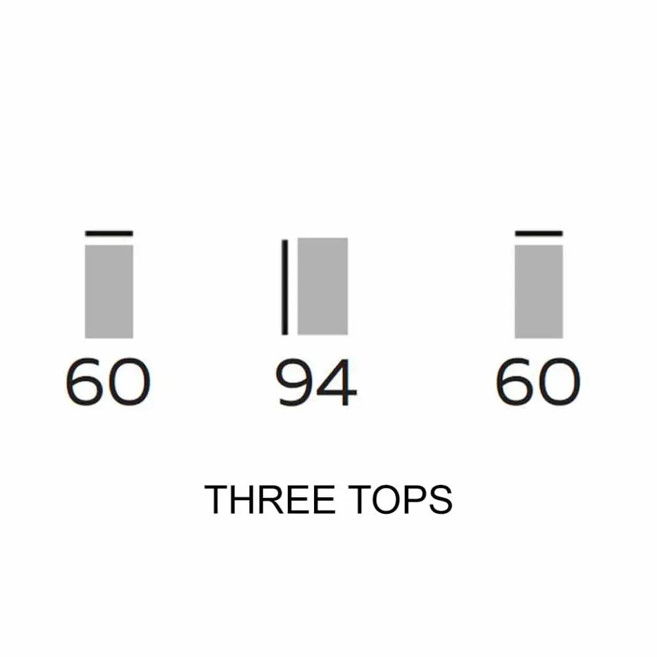 Mobilier de design din lemn cu rafturi rotunde din Gres Made in Italy - Aspide Viadurini