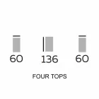 Mobilier de design din lemn cu rafturi rotunde din Gres Made in Italy - Aspide Viadurini