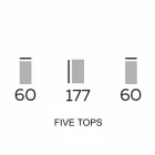 Mobilier de design din lemn cu rafturi rotunde din Gres Made in Italy - Aspide Viadurini