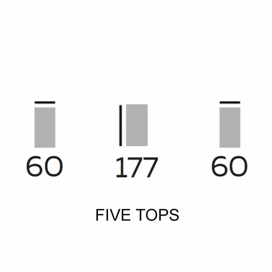 Mobilier de design din lemn cu rafturi rotunde din Gres Made in Italy - Aspide Viadurini
