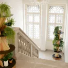 Mobilier de design din lemn cu rafturi rotunde din Gres Made in Italy - Aspide Viadurini