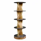 Mobilier de design din lemn cu rafturi rotunde din Gres Made in Italy - Aspide Viadurini