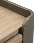 Dulap din lemn de brad și fier gri cu 3 sertare și 2 uși - Cooper Viadurini