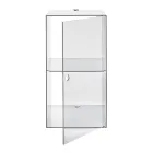 Dulap de baie din plexiglas, montat pe perete, în 4 culori, fabricat în Italia - Ligea Viadurini