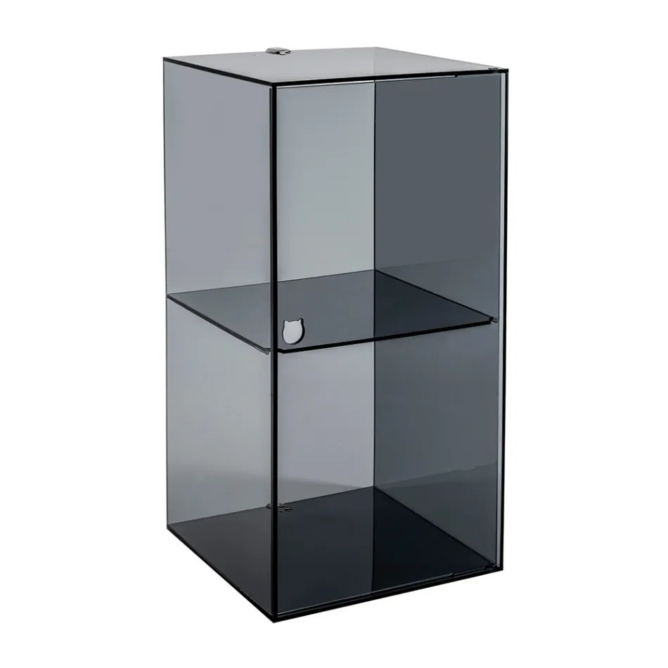 Dulap de baie din plexiglas, montat pe perete, în 4 culori, fabricat în Italia - Ligea Viadurini
