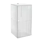 Dulap de baie din plexiglas, montat pe perete, în 4 culori, fabricat în Italia - Ligea Viadurini