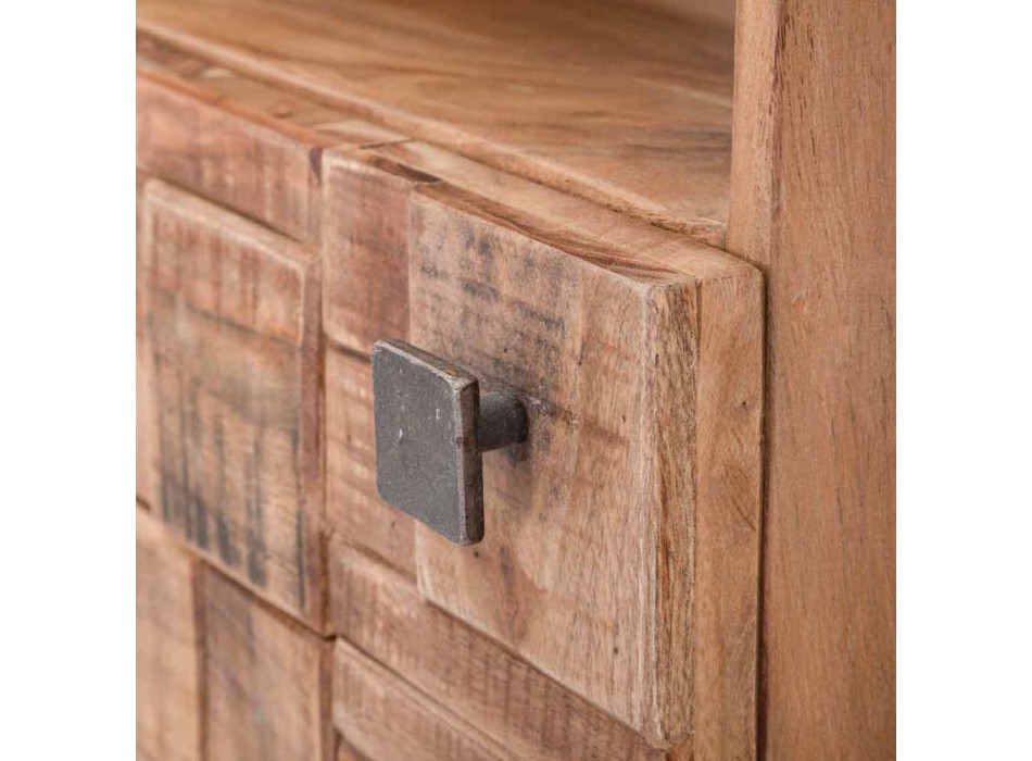 Bibliotecă design din lemn de fier și salcâm - Desdemona Viadurini