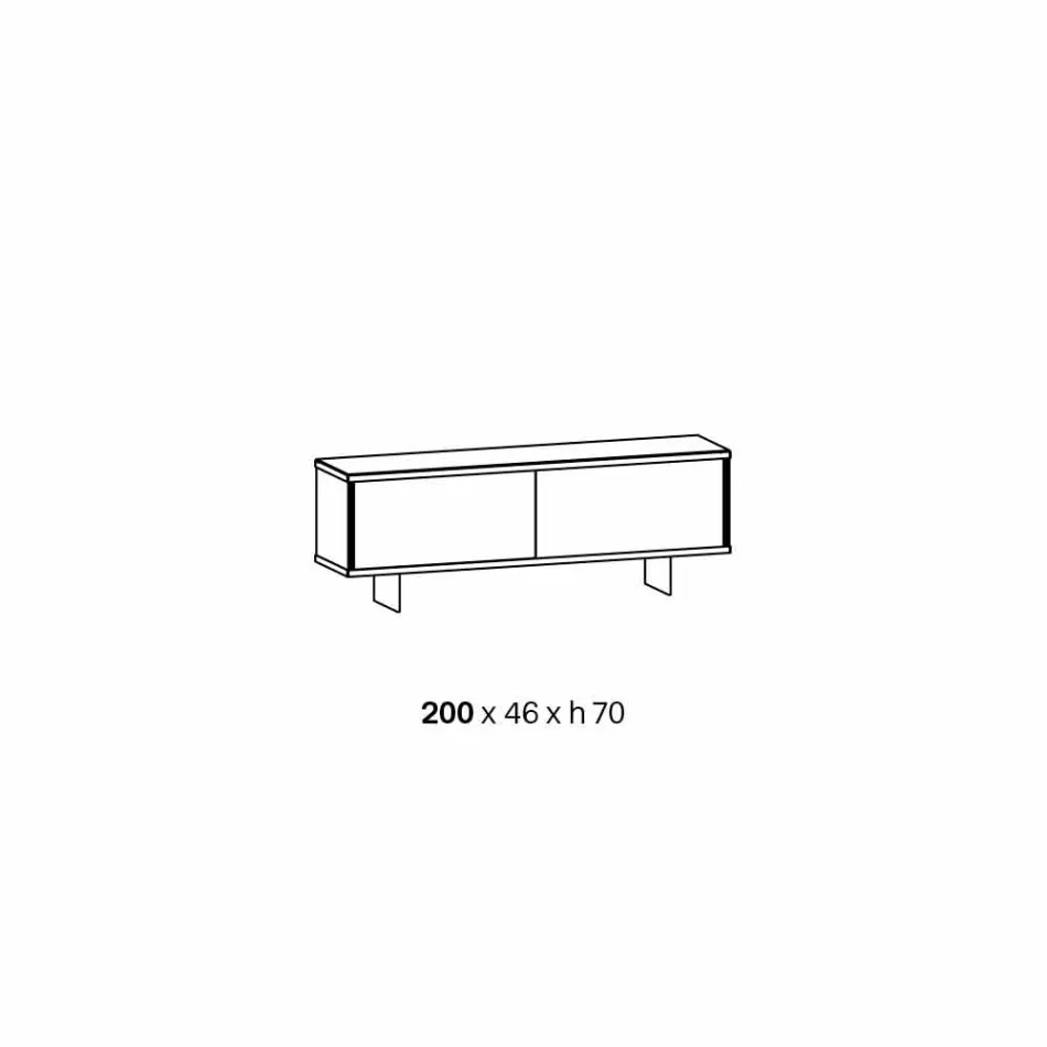 Mobilier camera de zi în sticlă afumată și marmură verde sau roșie cu Led - Leonarda Viadurini