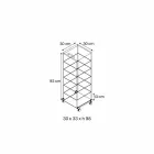 Dulap multifuncțional cu roți din sticlă transparentă cu 3,6,8 sau 10 rafturi - Versatilio Viadurini