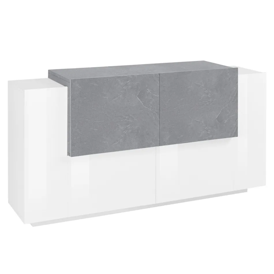 Mobila Sufragerie 2 Usi si 2 Usi Lemn 2 Finisaje - Theresse Viadurini