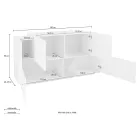 Mobila Sufragerie 2 Usi si 2 Usi Lemn 2 Finisaje - Theresse Viadurini