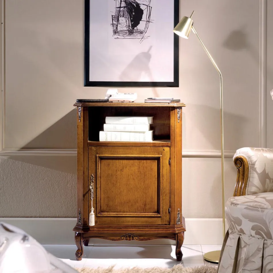 Suport telefon clasic din lemn cu usa Made in Italy - Richard Viadurini